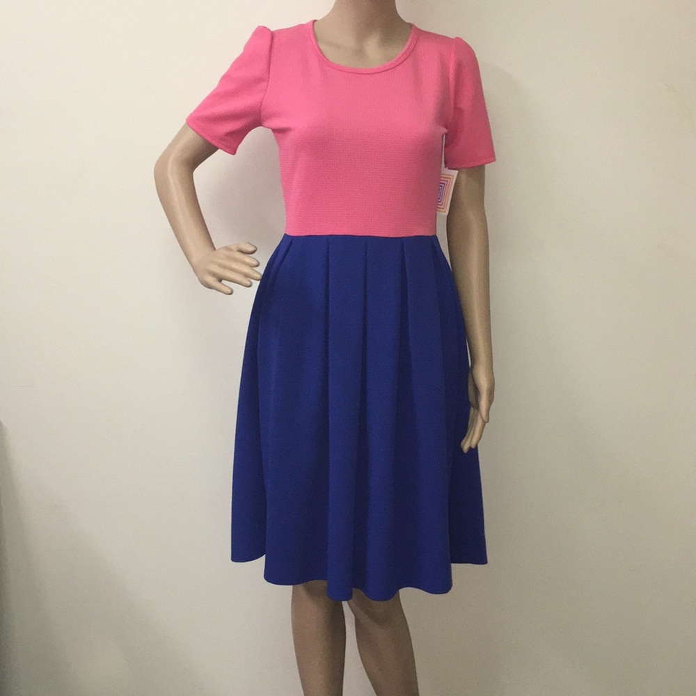 LuLaRoe Amelia Pink/Blue NWT
